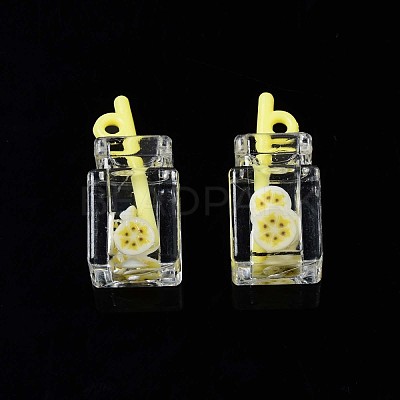 Imitation Drink Resin Pendants CRES-S359-32-1
