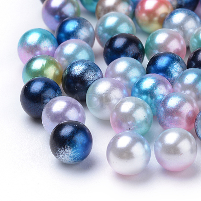 Rainbow Acrylic Imitation Pearl Beads OACR-R065-4mm-A-1