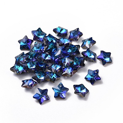 Electroplate Glass Charms GLAA-H104-A02-1
