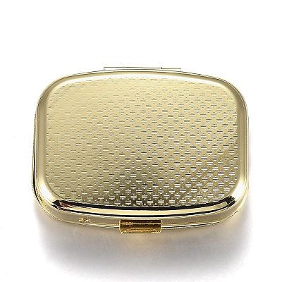 2 Compartmennts Iron Pill Box CON-H013-02G-1