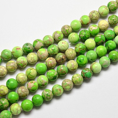Natural Imperial Jasper Beads Strands G-I122-4mm-01-1