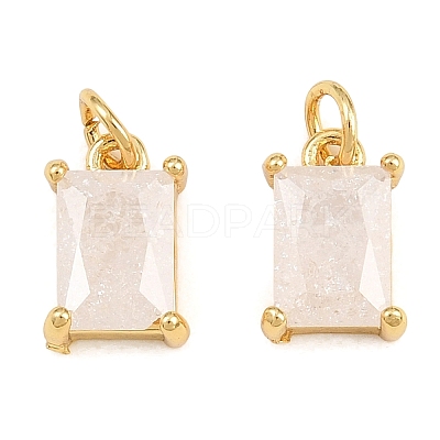 Brass & Glass Pendants KK-Q085-15G-01-1
