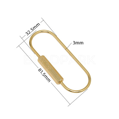 Brass Screw Carabiner Lock Charms KK-ZX025-63C-1