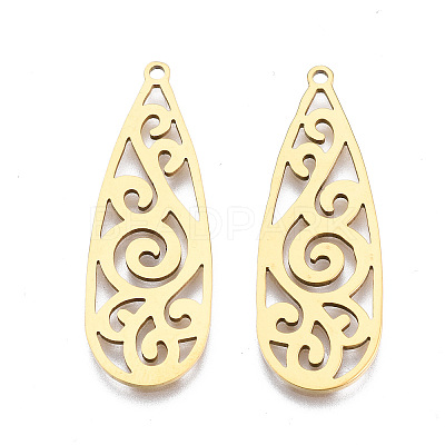 Ion Plating(IP) 201 Stainless Steel Pendants X-STAS-T044-234G-1