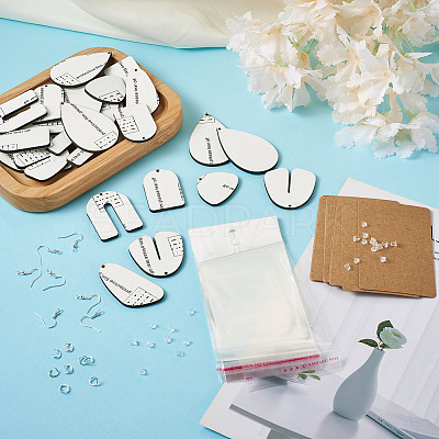 DIY Sublimation Dangle Earring Making Finding Kits DIY-BY0001-36-1