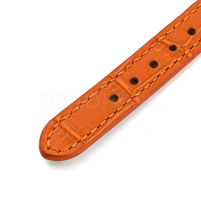 Leather Textured Bracelet Straps Slide Wristbands for Slide Charms AJEW-K232-01G-06-1