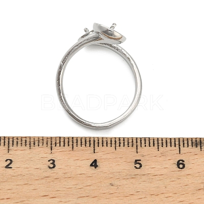 Brass Finger Cup Peg Ring Settings KK-L184-55P-1