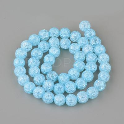 Synthetic Crackle Quartz Beads Strands GLAA-S134-6mm-13-1