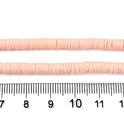 Flat Round Handmade Polymer Clay Bead Spacers X-CLAY-R067-3.0mm-13-1