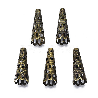 Iron Filigree Bead Cones E057Y-NFAB-1