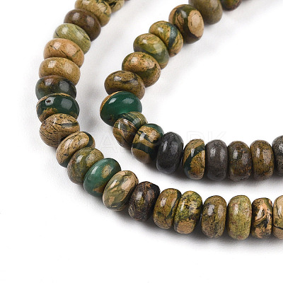 Natural Verdite Stone Beads Strands G-T140-72B-1