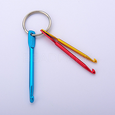 Aluminum Crochet Hooks Keychain PW22062533516-1
