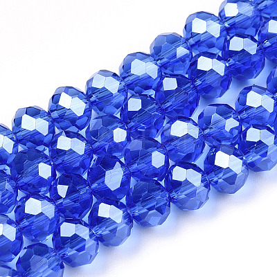 Electroplate Glass Beads Strands EGLA-A034-T1mm-A32-1
