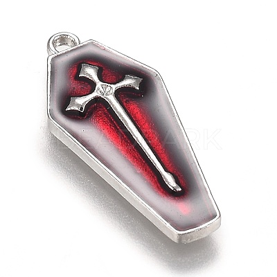 Halloween Theme Alloy Enamel Pendants X-ENAM-J649-14P-02-1