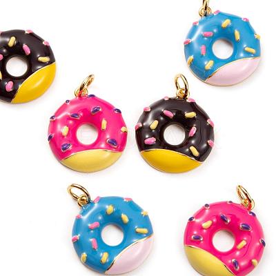 6Pcs 3 Colors Brass Enamel Pendants KK-LS0001-31-1