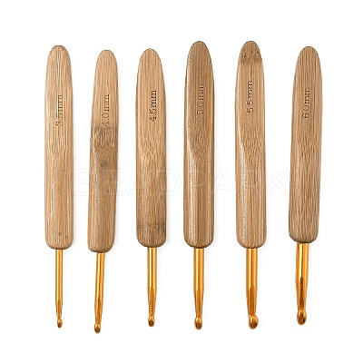 6Pcs 6 Styles Iron Crochet Hooks AJEW-C041-02-1