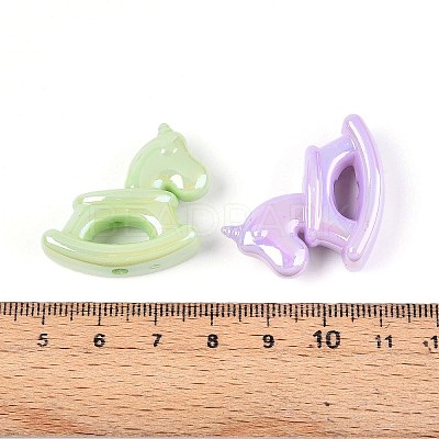 UV Plating Opaque Acrylic Beads OACR-T028-44-1