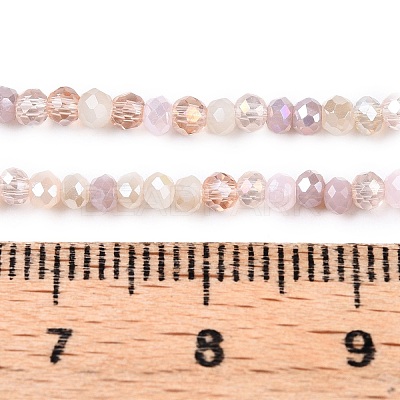 Electroplate Glass Beads Strands GLAA-T023-A16-02-1