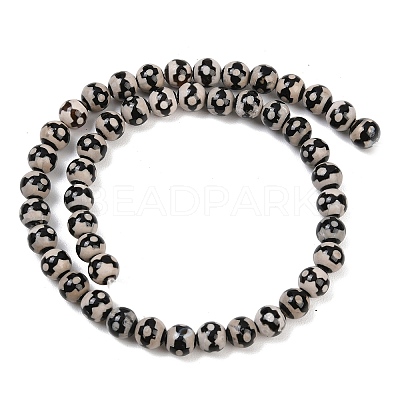 Tibetan Style dZi Beads Strands G-G328-A06-8mm-1