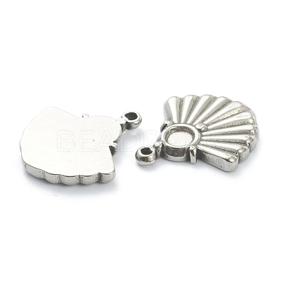 Non-Tarnish 304 Stainless Steel Pendant Cabochon Settings STAS-P279-40P-1
