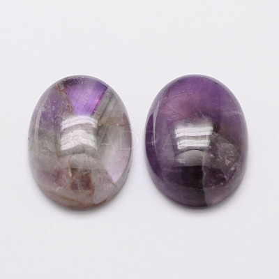 Oval Natural Amethyst Cabochons G-K020-25x18mm-03-1