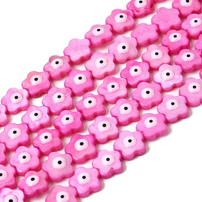 Dyed Natural Freshwater Shell Beads Strands SHEL-A006-03A-1