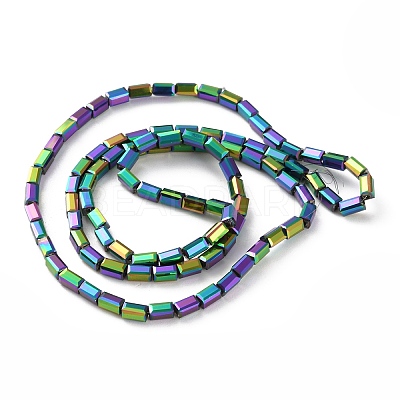 Electroplate Transparent Glass Beads Strands EGLA-H106-01A-FP01-1
