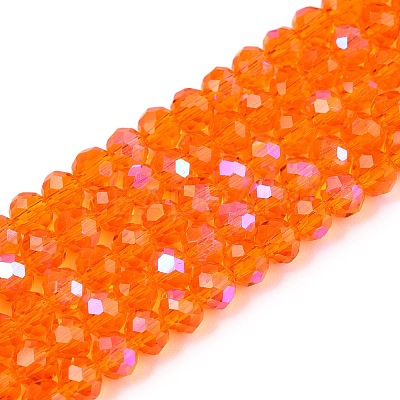 Electroplate Glass Beads Strands EGLA-A044-T4mm-L25-1