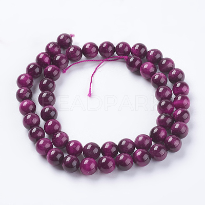 Natural Tiger Eye Beads Strands G-G544-8mm-02-1