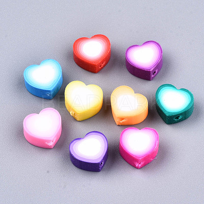 Handmade Polymer Clay Beads X-CLAY-T016-67-1