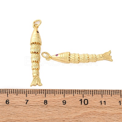 Rack Plating Brass Micro Pave Cubic Zirconia Pendants KK-M309-38J-G-1