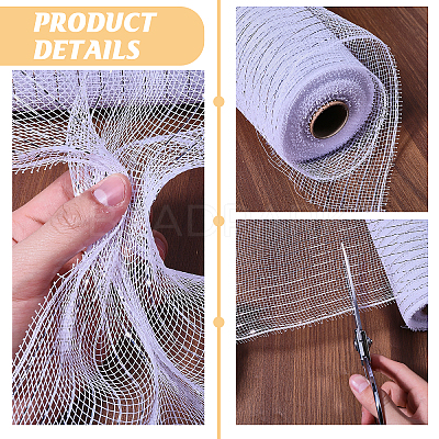Deco Mesh Ribbons OCOR-WH0110-09B-1