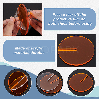5pcs 5 Colors Acrylic Cup Mats AJEW-BC0003-27-1