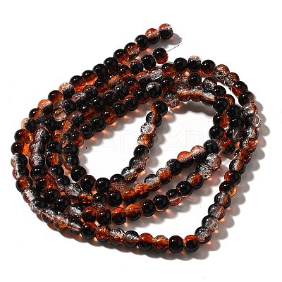 Crackle Glass Beads Strands CCG-C002-6mm-02-1