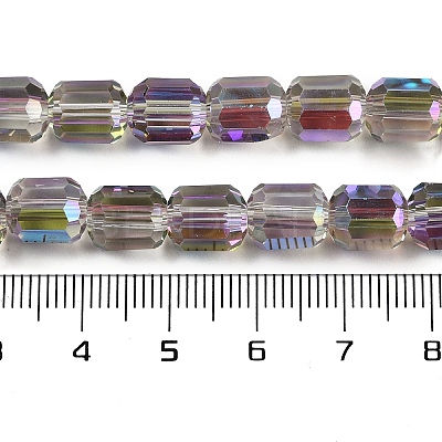 Electroplate Glass Beads Strands X-GLAA-G112-07G-1