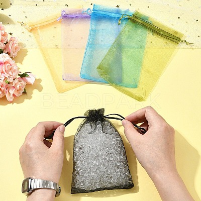 Organza Bags Jewellery Storage Pouches Wedding Favour Party Mesh Drawstring Gift OP-FS0001-04A-1