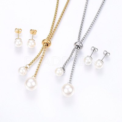304 Stainless Steel Jewelry Sets SJEW-P098-20-1