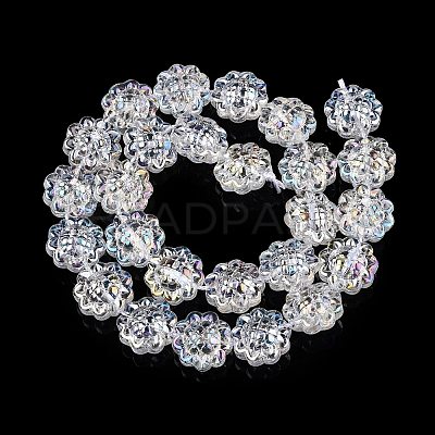 Transparent Electroplate Glass Beads Strands EGLA-N012-16-1