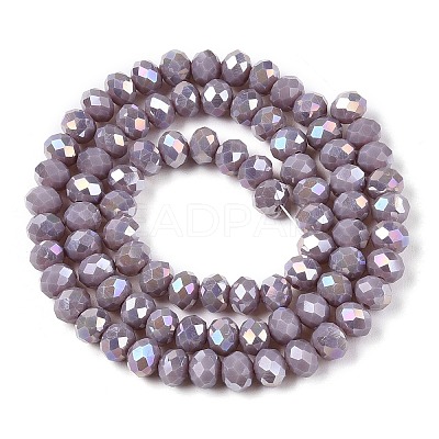 Electroplate Glass Beads Strands EGLA-A044-P6mm-B13-1