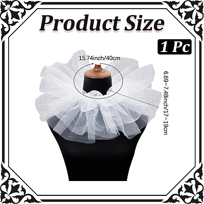 Detachable Lady's Gauze Fake Collar AJEW-WH20042-90D-1
