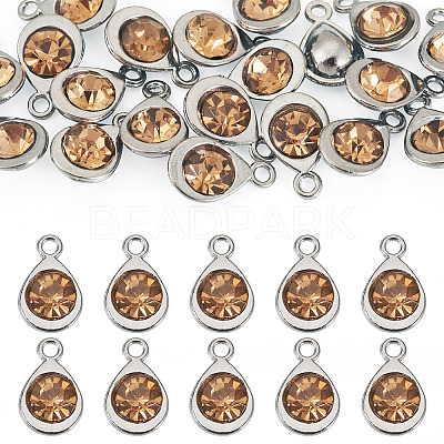 20Pcs Faceted Glass Charms RGLA-TADJ0001-01D-1