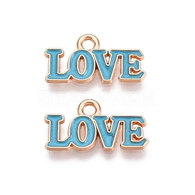 Valentine's Day Theme Alloy Enamel Pendants ENAM-T020-50D-07-1
