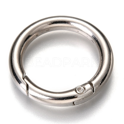 Zinc Alloy Spring Gate Rings PALLOY-C100-01P-04-1