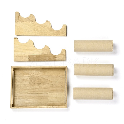3 Layer Wood Jewelry Bracelet Displays Stands RDIS-K003-02B-1