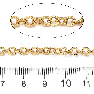 Brass Textured Oval Chains CHC-C014-23G-1