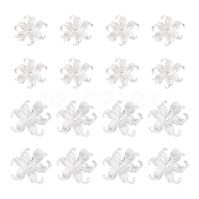 40Pcs 2 Styles Plastic Bead Caps KY-TA0001-67-1
