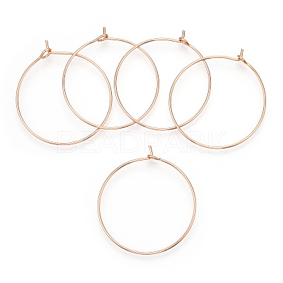 Long-Lasting Plated Brass Hoop Earrings Findings KK-K204-179LG-NF-1