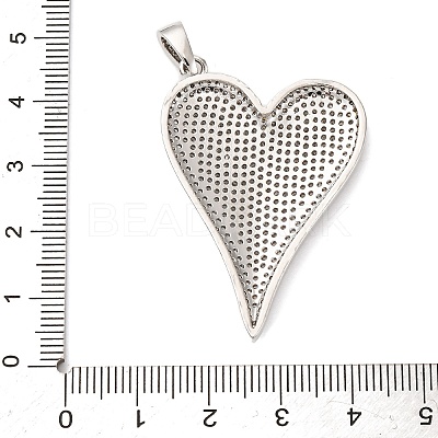 Brass Micro Pave Clear Cubic Zirconia Pendants KK-U076-17P-1