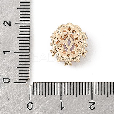 Brass Micro Pave Cubic Zirconia Beads KK-K297-29G-02-1
