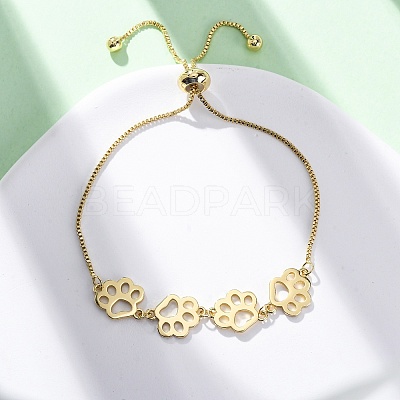 Brass Box Chain Slider Bracelets BJEW-S169-01G-1